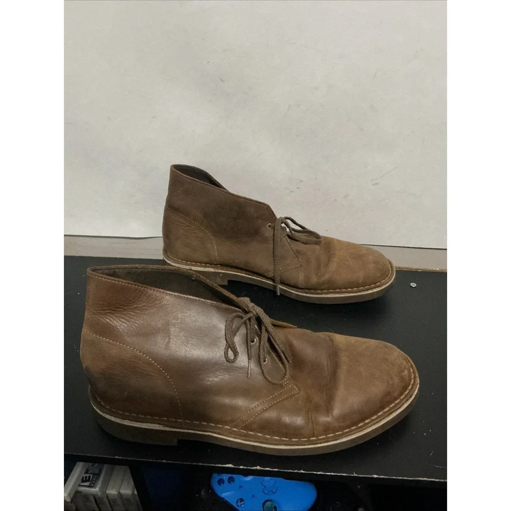 Clarks Bushacre 2 Mens 10.5 M Chukka Boots Brown Leather Desert Boot